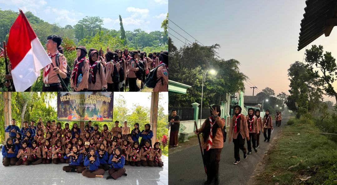 Tingkatkan Kedisiplinan, Pramuka MAN 4 Kediri Gelar Kegiatan Kelana di Wisata Sumber Celeng