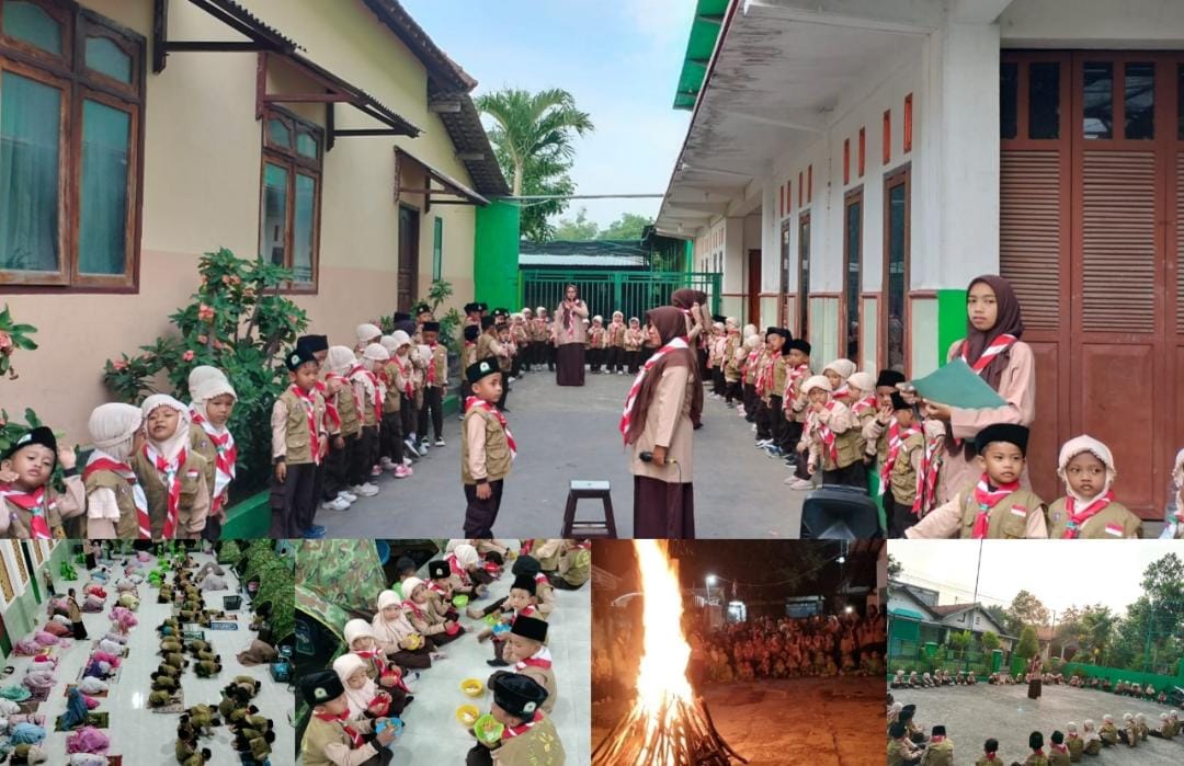 Tanamkan Kedisiplinan, Mandiri, dan Kerjasama Sejak Dini, KB – RA Plus NU Papar Kediri Selenggarakan Perkemahan Bagi Pra Siaga