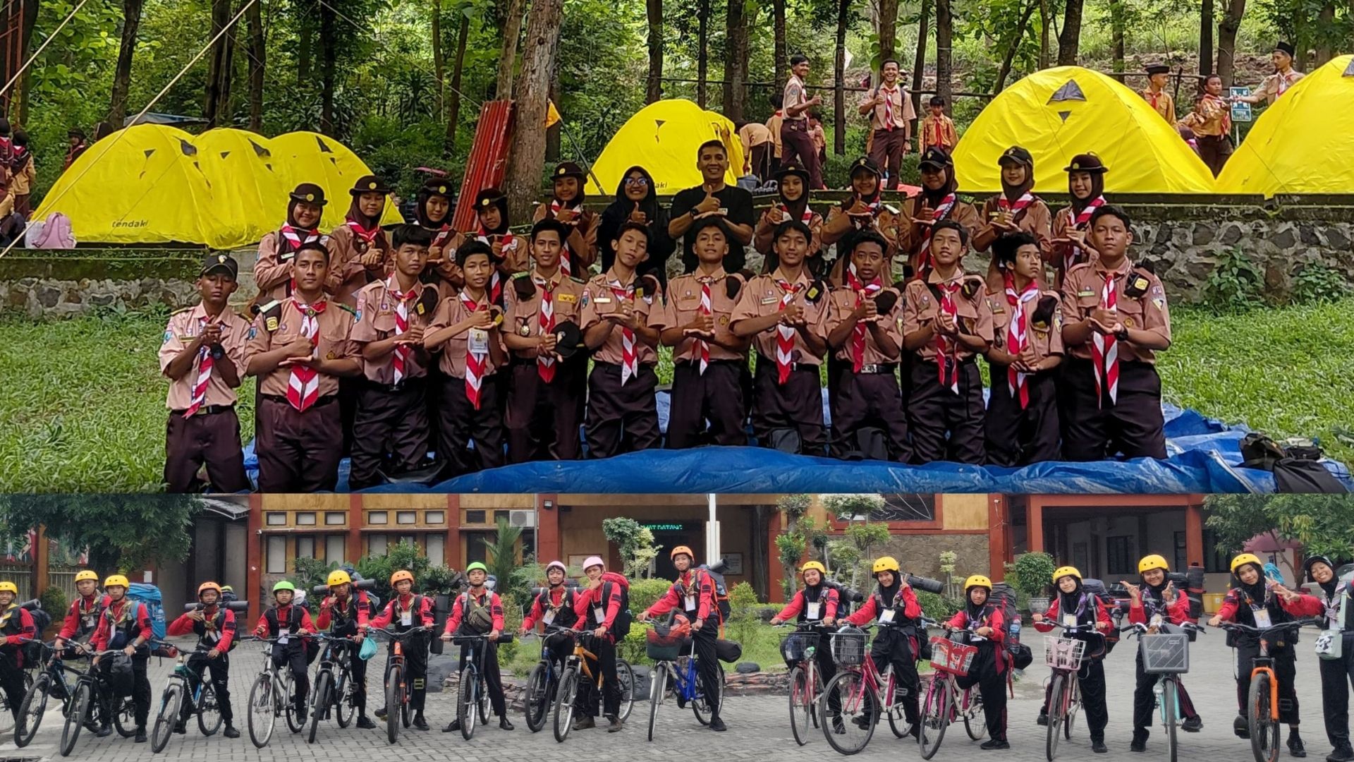 Tempuh Jarak dengan Bersepeda, Scoutnema Gelar Perkemahan Kenaikan Tingkat di Sumberboto
