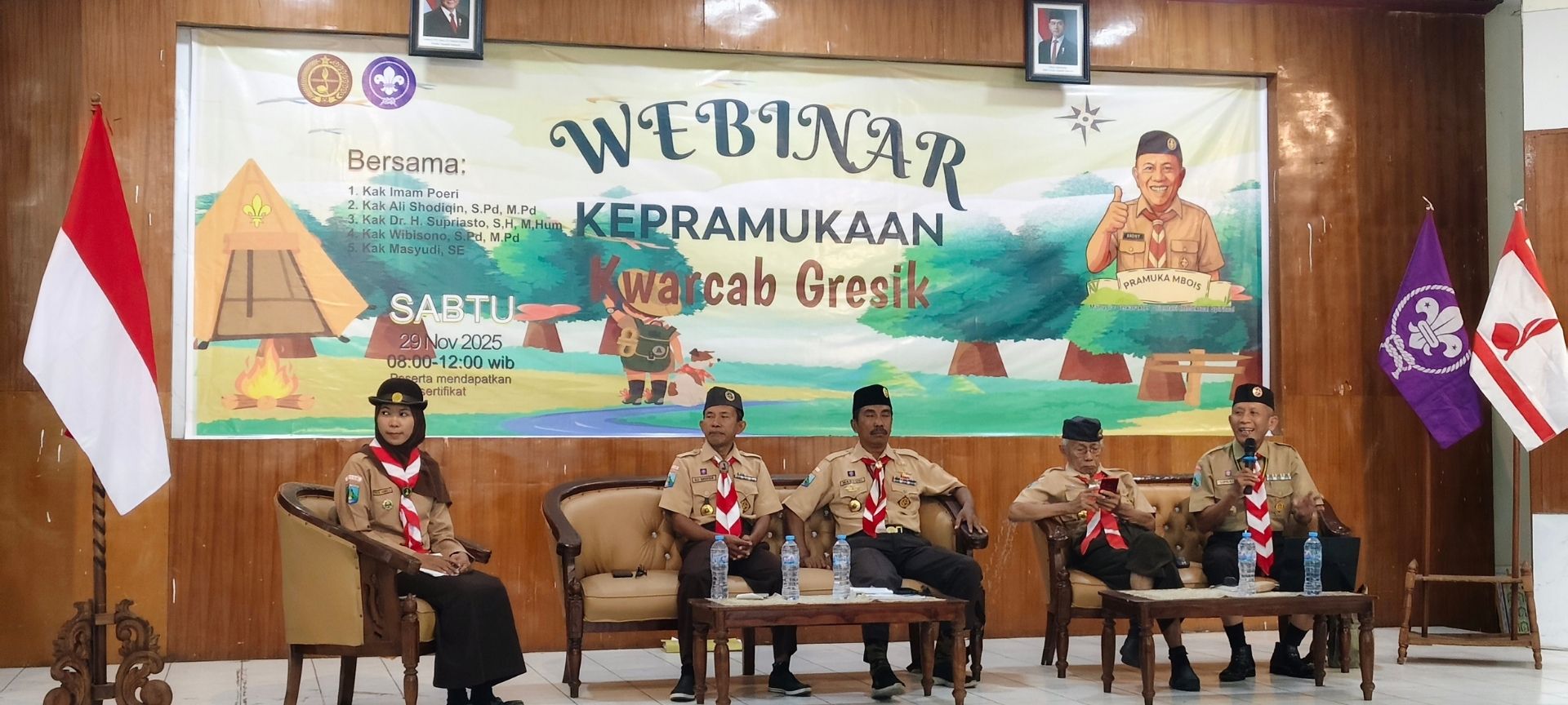 Hadirkan Pemateri Kompeten Bahas Kebijakan dan Penguatan Kelembagaan Pramuka, Kwarcab Gresik Gelar Webinar Perdana