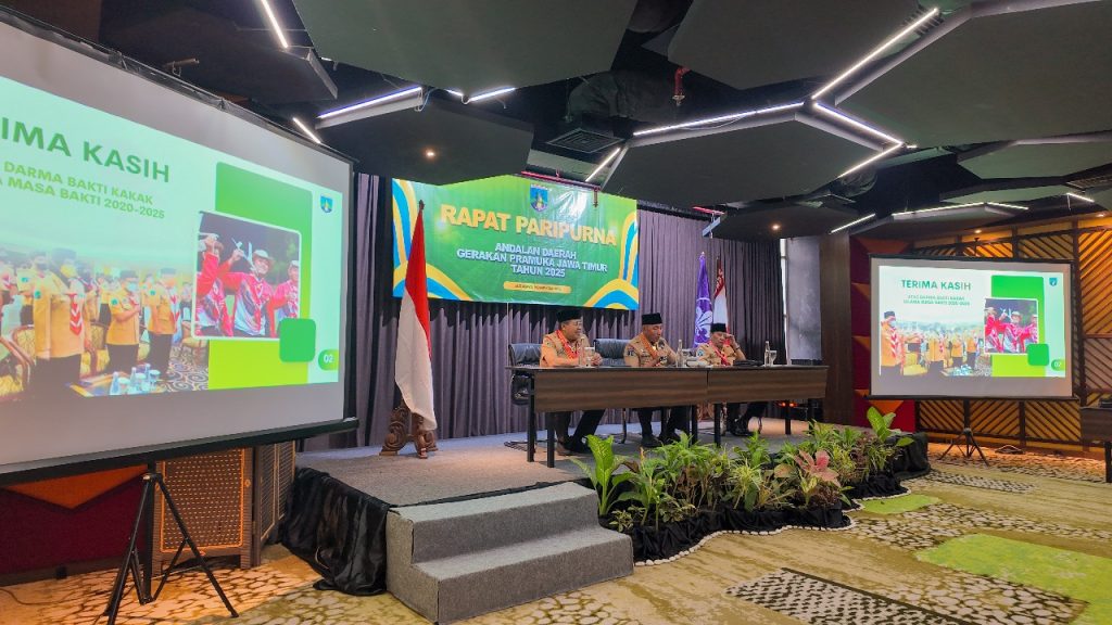 Ketua Kwarda Jatim H.M. Arum Sabil memimpin Rapat Paripurna 2025