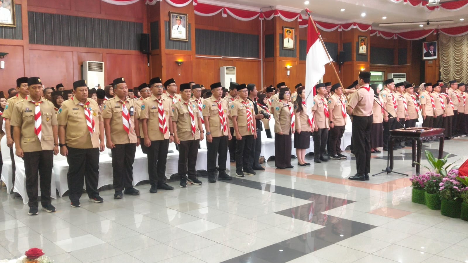 Pelantikan Akbar Pramuka Surabaya Pecahkan Sejarah, Puluhan Kwaran, Saka, dan LPK Dilantik Serentak