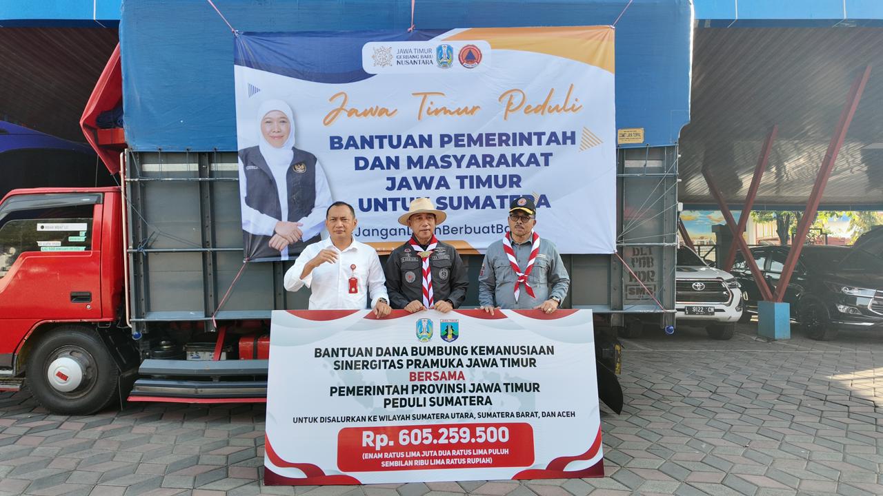 Kwarda Jawa Timur Salurkan Dana Bumbung Kemanusiaan Rp605,2 Juta untuk Sumut, Sumbar, dan Aceh