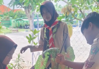 Pramuka MTs Al Khoiriyah Jalankan 19 hari Proyek Lomba Iklim Gugus Depan Pramuka Jatim