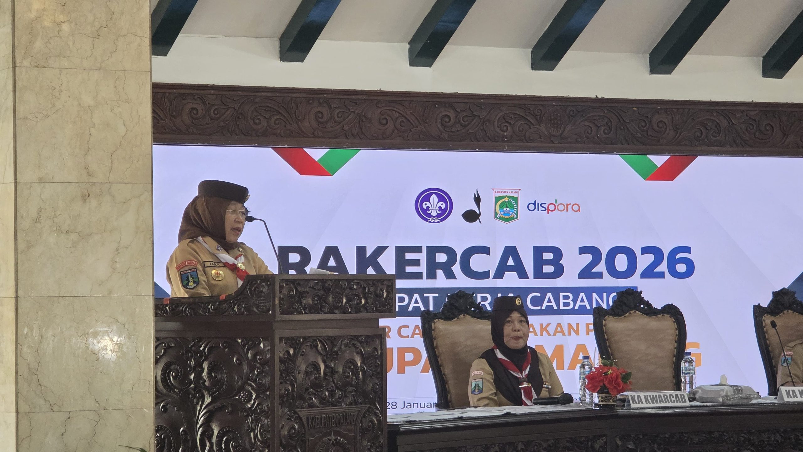 Kwarda Jatim Hadiri Rapat Kerja Gerakan Pramuka Malang, Amanatkan Proram Kerja Inovatif, Responsif, Berdampak Nyata.