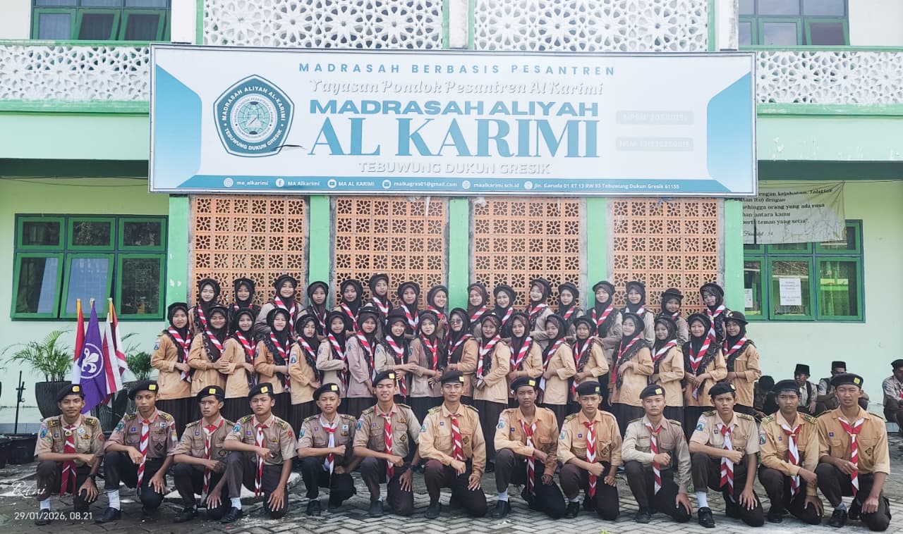 MA Al-Karimi Gelar Pelantikan Pramuka Penegak Bantara dan Laksana Ambalan KH Abdul Karim & Nyai Syarifah
