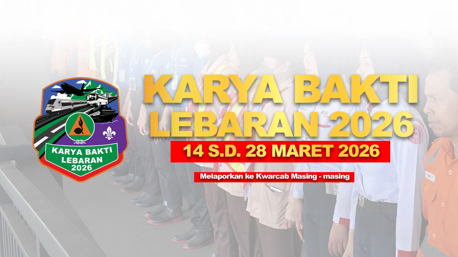 Sukseskan Lebaran 2026, Kwarda Jatim Adakan Karya Bakti Pramuka